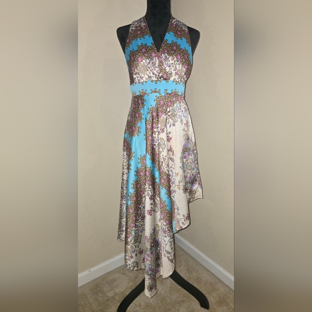 Japanese Cherry Blossom Floral Halter Dress